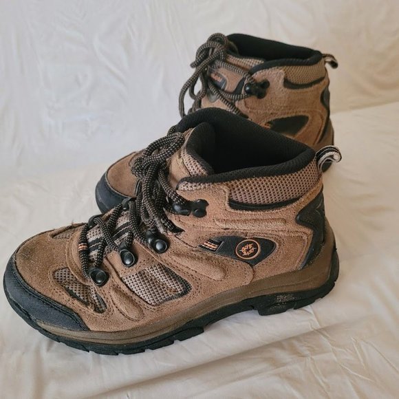 Nevados Boots Cire Mid Youth Brown Black Hiking Shoes Size 3 Suede - Picture 7 of 7